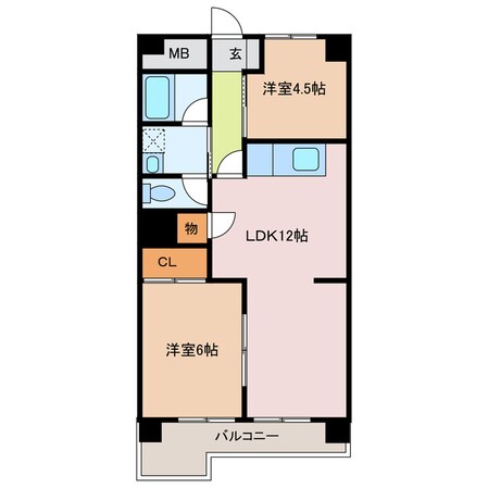 近鉄四日市駅 徒歩9分 3階の物件間取画像